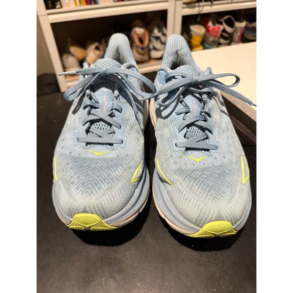 Hoka One One Women's Clifton 9 Blue Green Pink size 10 - Picture 3 of 8